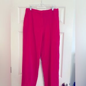 Fuchsia Wide Leg High Waisted Trouser from Zara
